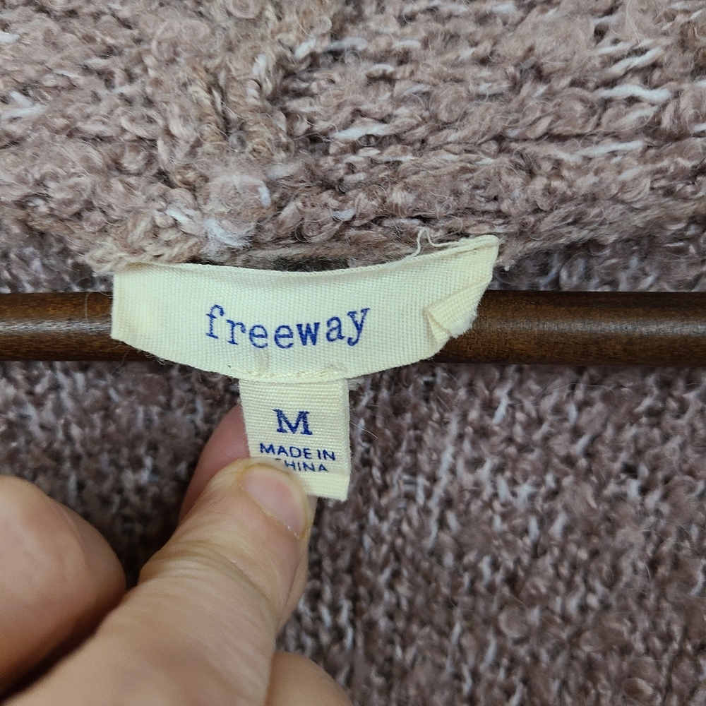 Freeway Textured Open Front Long Line Cardigan Medium - Picture 4 of 6